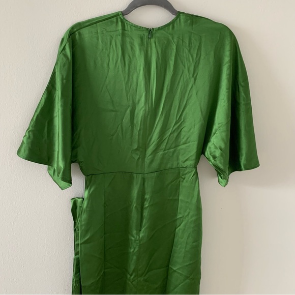 NWT Reformation Hedi Silk Dress in Palm Green - Picture 7 of 12